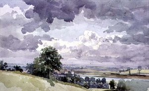 Udsigt over Deben fra en højderyg, Woodbridge, Suffolk